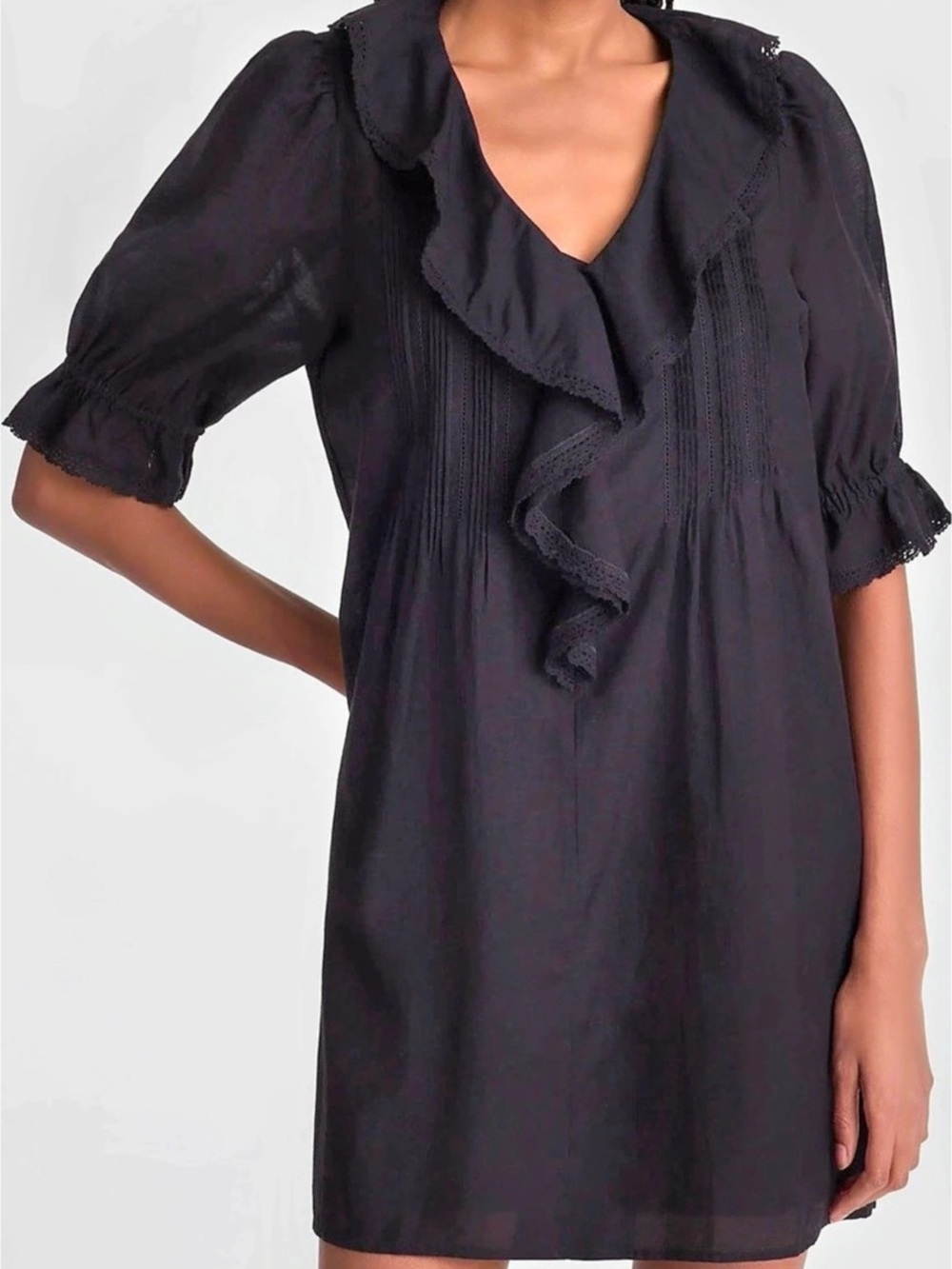 Madewell The Blaire Minidress Black Sz S NWT 138
